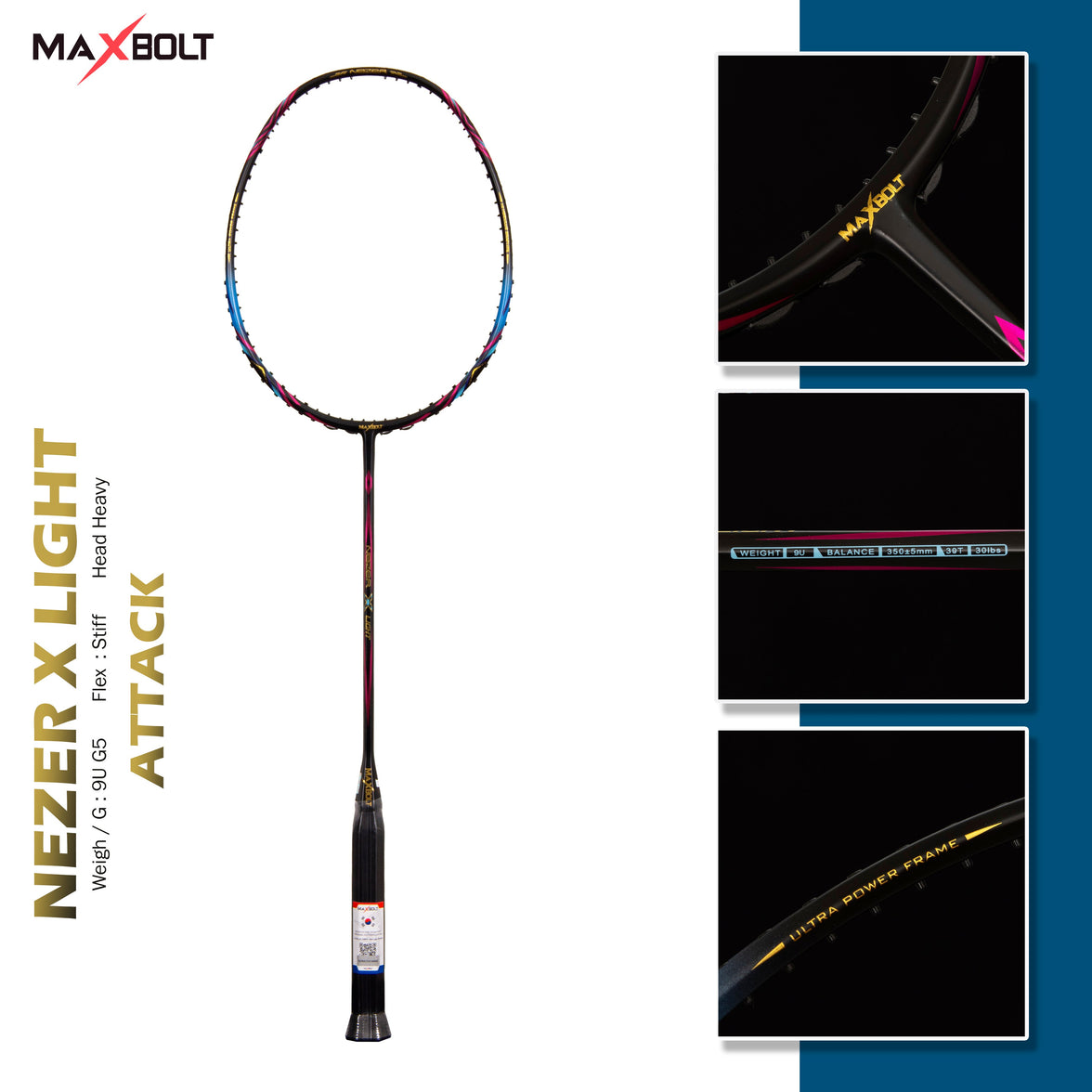 Maxbolt NEZER X LIGHT Badminton Racket